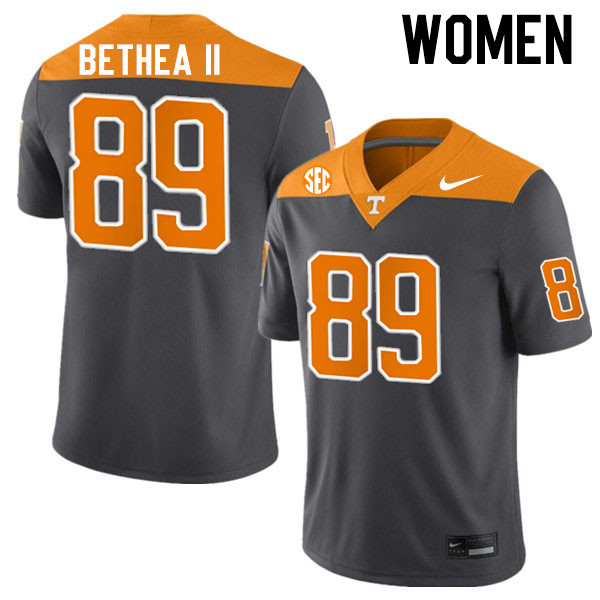 Women #89 Mike Bethea II Tennessee Volunteers College Football Jerseys Stitched-Anthracite